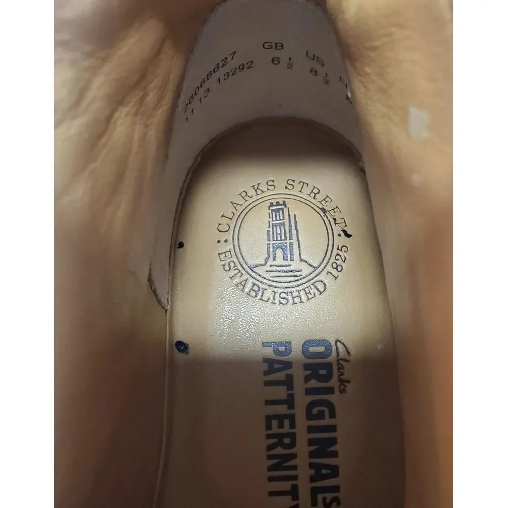 Clarks Original Patternity Collaboration W 8.5 US Desert Boot Taupe & White - Picture 13 of 15